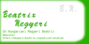 beatrix megyeri business card